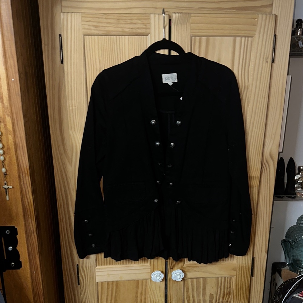 Jolt Black Jacket with Silver Buttons